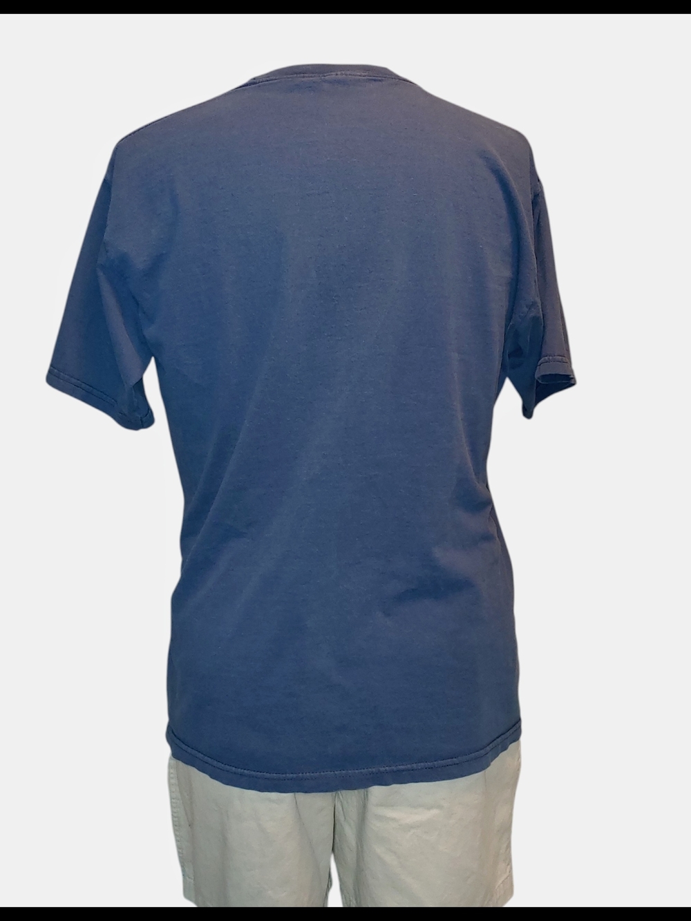 Blue Graphic Tee with Yellow 'Go Away' Print - Picture 3 of 5